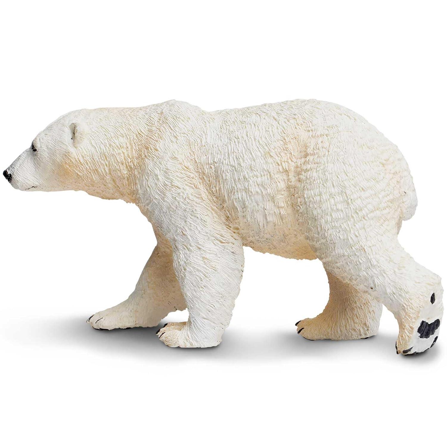 Safari Ltd. Polar Bear Figurine - Lifelike 4.75" Figure - Educational Toy for Boys, Girls, and Kids Ages 1+