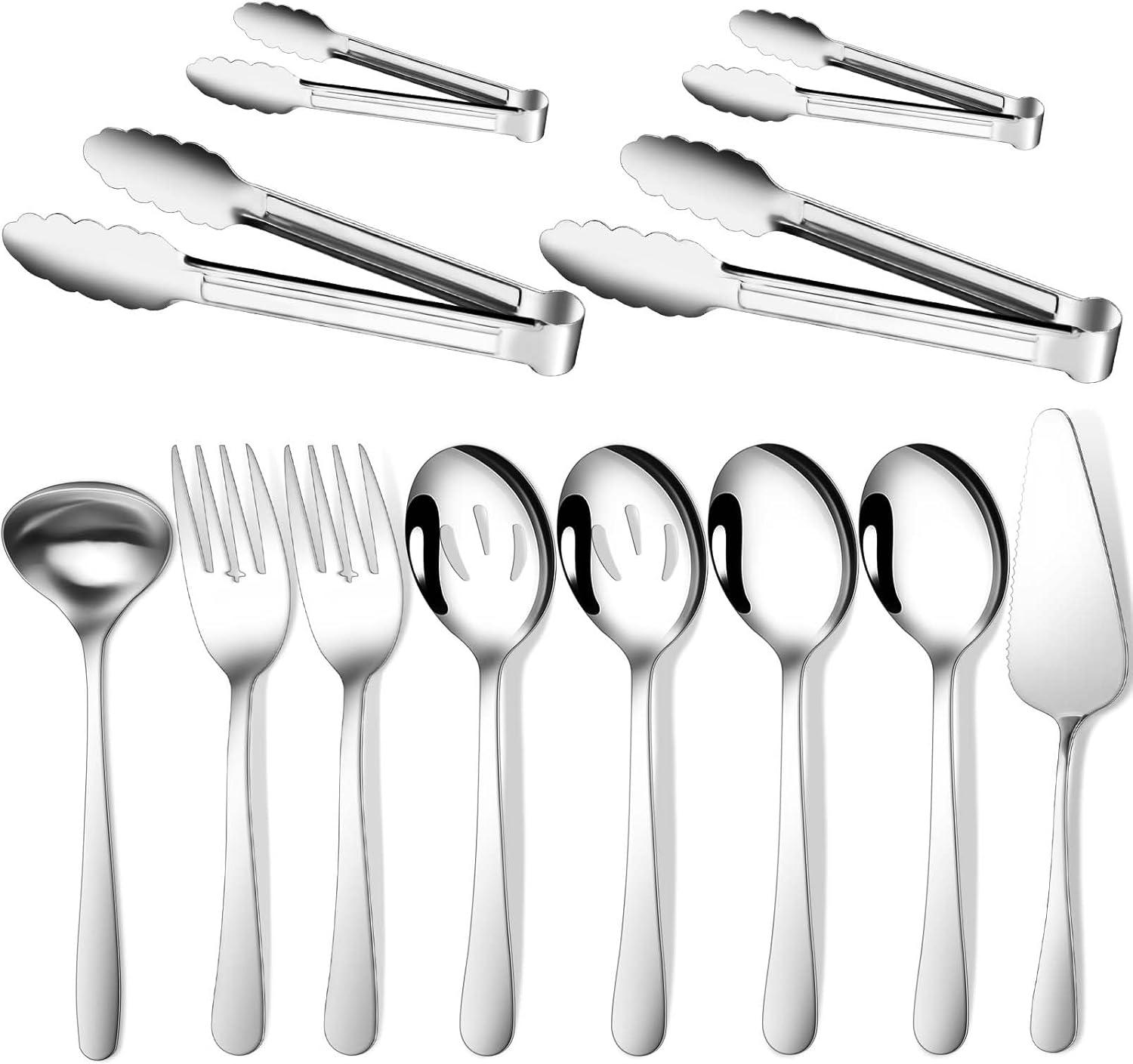 Stock Preferred 12-piece Stainless Steel Serving Utensil Set