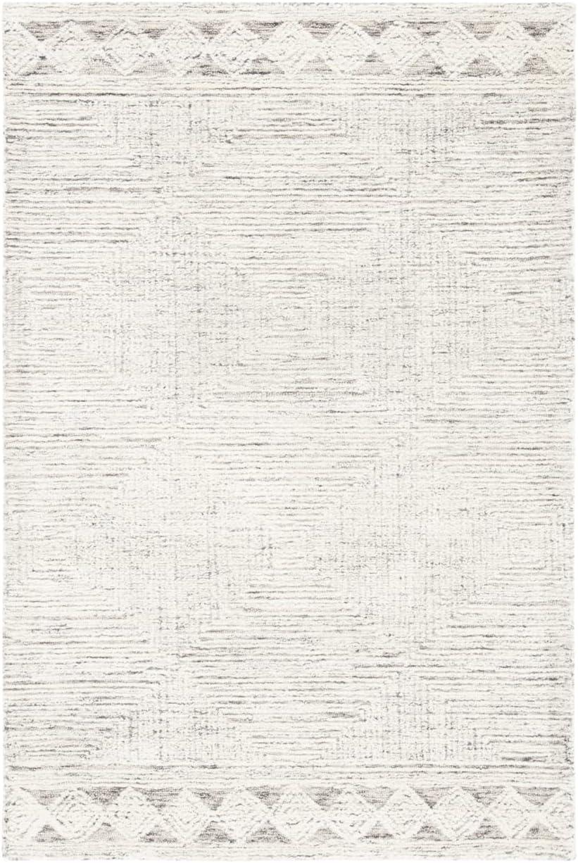 Abstract ABT349 Hand Tufted Area Rug - Ivory/Grey - 3'x5' - Safavieh .