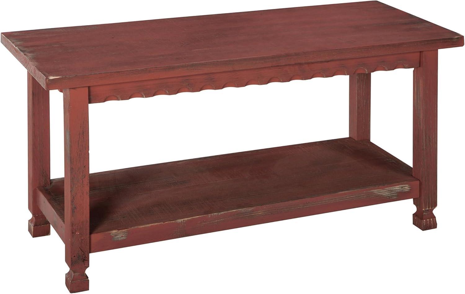 Country Cottage Bench, Red Antique