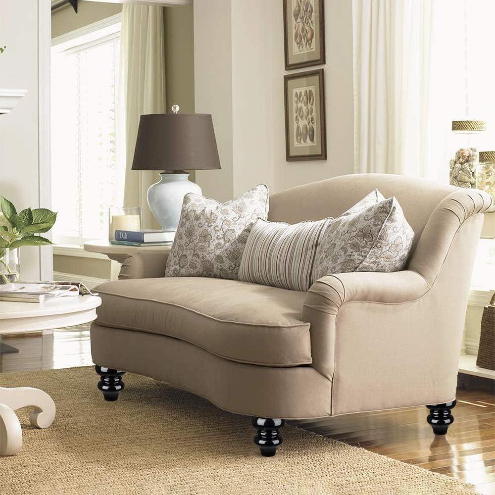 Wood Furniture Legs-Round Couch Legs, Sofa Legs Set of 4,Couch Legs Replacement,for Chair Legs Dresser Legs Cabinet Legs(6 inch Wood Color)