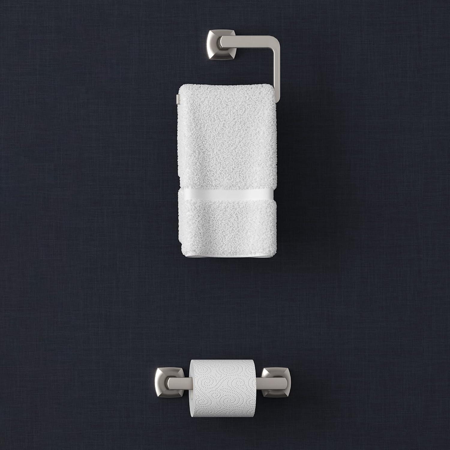 Brushed Nickel Wall-Mounted Pivoting Toilet Paper Holder