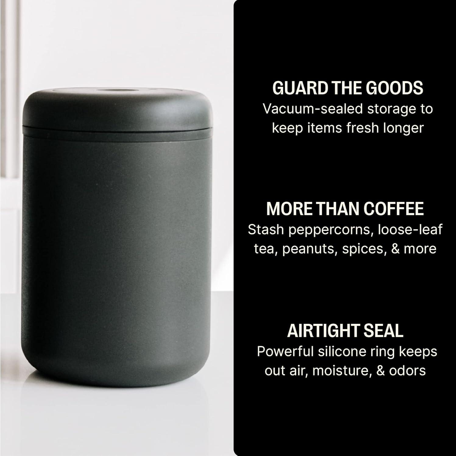 Fellow Atmos Large Vacuum Canister in Matte Black