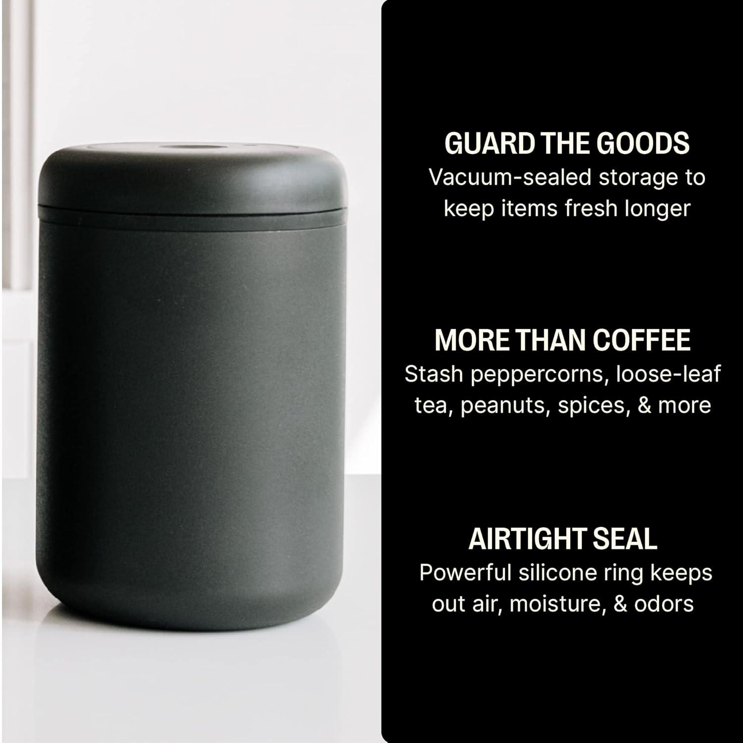Fellow Atmos Large Vacuum Canister in Matte Black