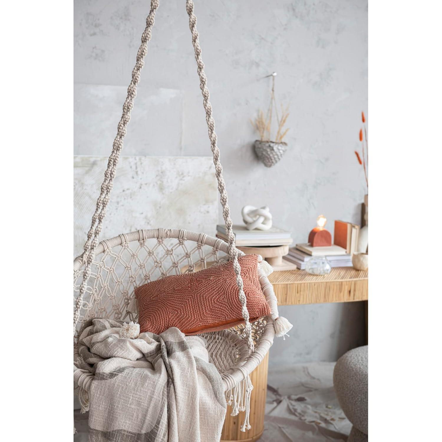 Bloomingville Embroidered Cotton Pillow Cover