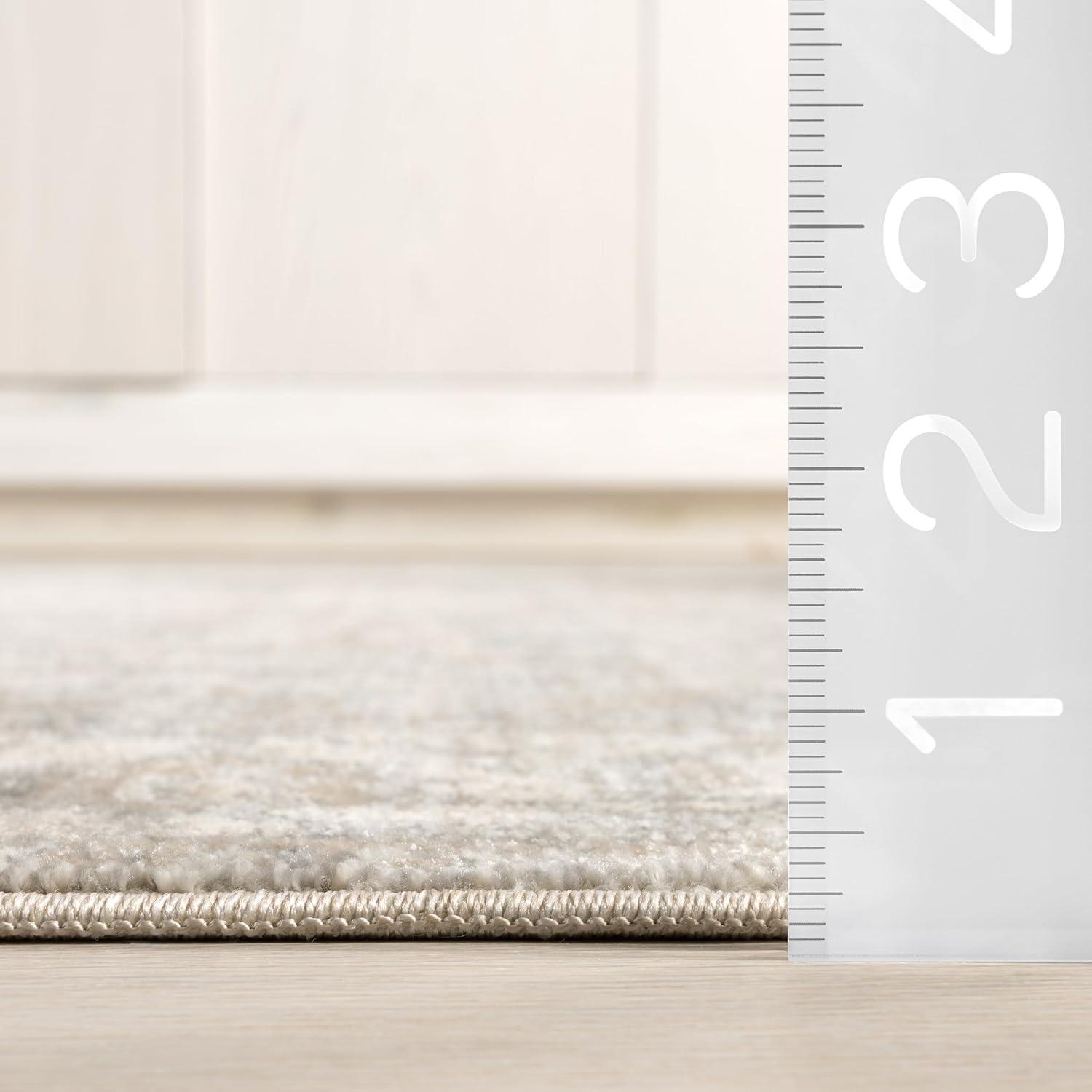 Nuloom Harriet Medallion 4x6 Indoor Area Rug for Living Room Bedroom Dining Room Kitchen, Neutral/Beige