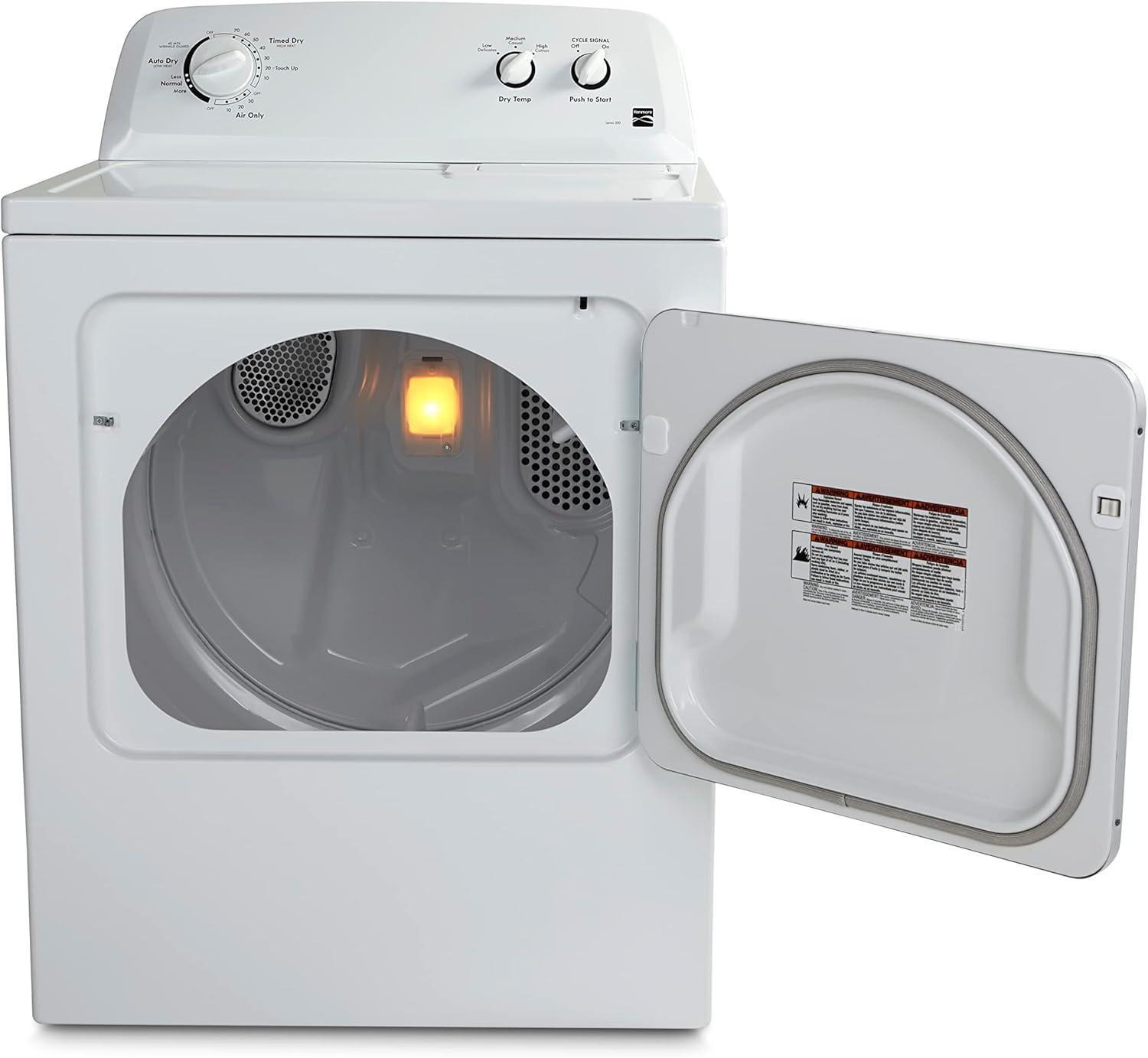 7.0 cu. ft. Electric Dryer w/ Wrinkle Guard - White