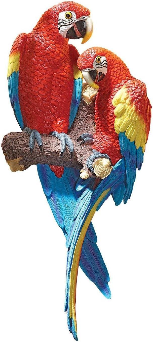 Design Toscano Tropical Scarlet Macaws Wall Sculpture