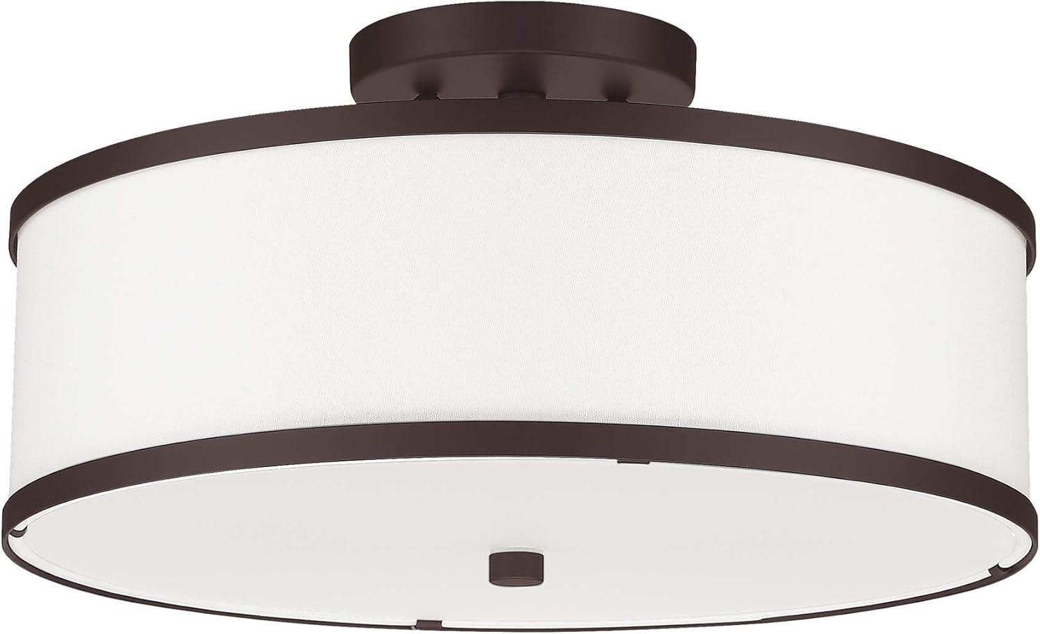 Livex Lighting Park Ridge 3 - Light Semi-Flush Mount in  Bronze