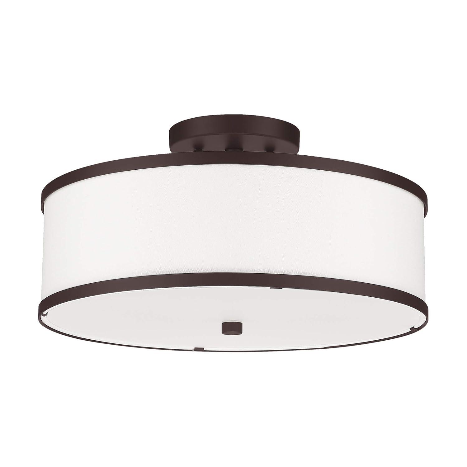 Livex Lighting Park Ridge 3 - Light Semi-Flush Mount in  Bronze