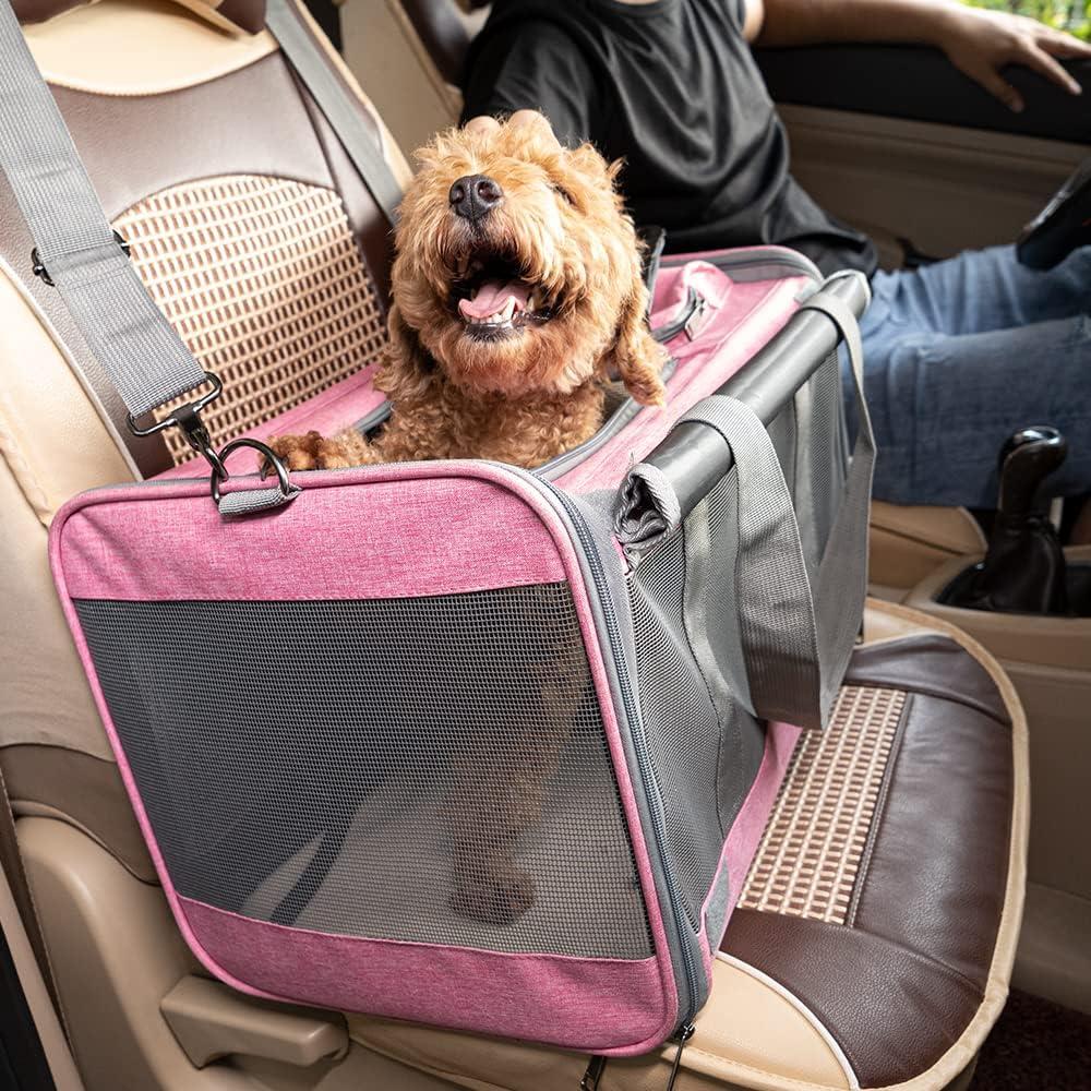 Dog Soft-Sided Carriers Cat Soft-Sided Carriers Dog Carriers Cat Travel Carrier Dog Travel Bag Reptile Carrier Squirrel Carrier Guinea Pig carrierLarge Pink