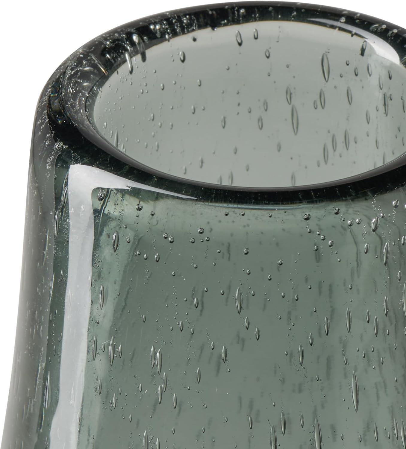 Torre & Tagus Andrea Swirl Glass Tall Bulb Vase - Blue, 14.25"