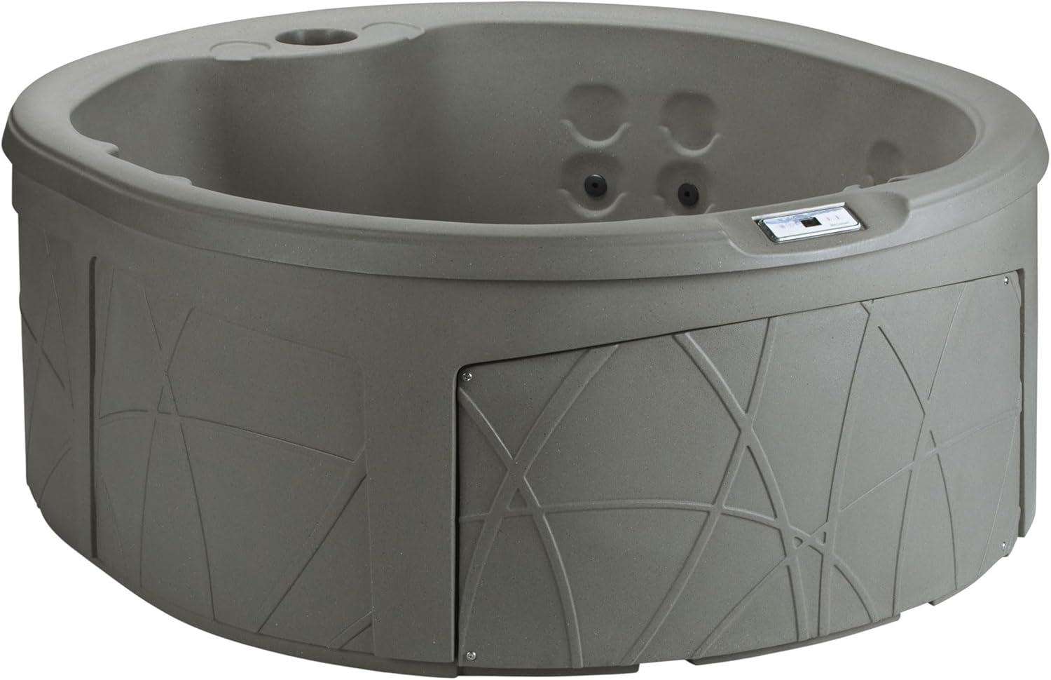 Lifesmart Key Largo DLX 4 Person Oval 20 Jet Plug and Play Hot Tub Spa, Taupe