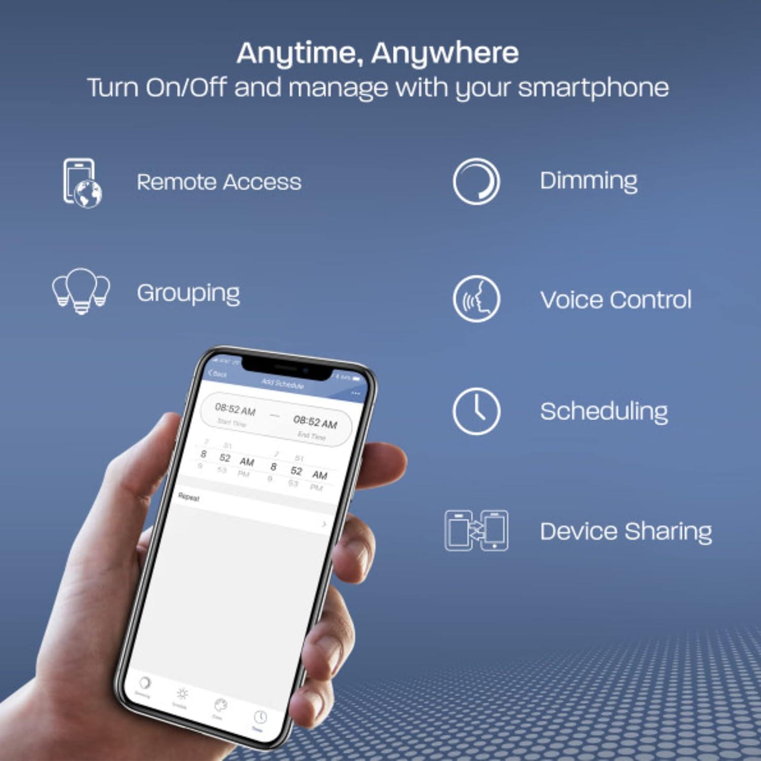 Smart Outdoor LED Flood Light with Motion Sensor, Bronze Finish