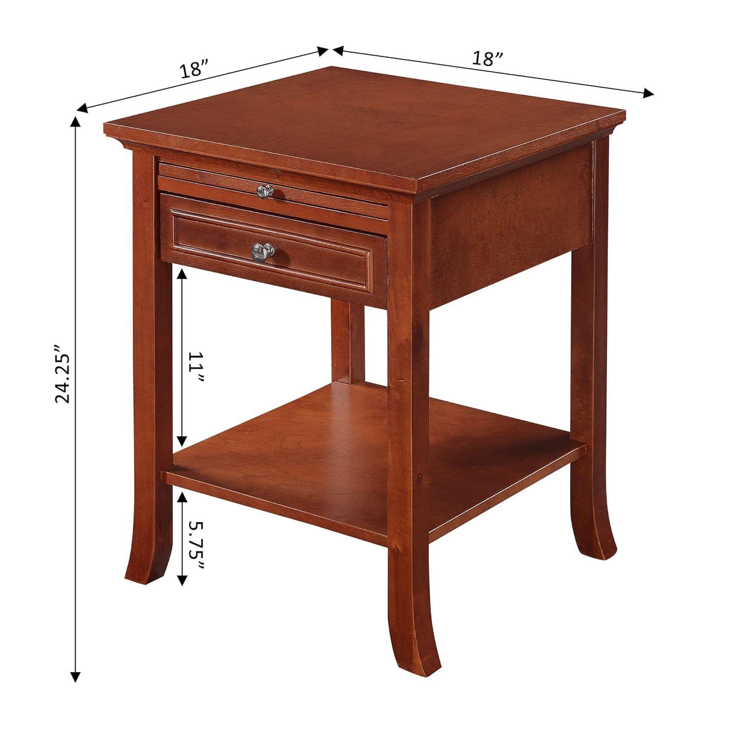 Convenience Concepts American Heritage Logan End Table with Drawer and Slide, Multiple Colors