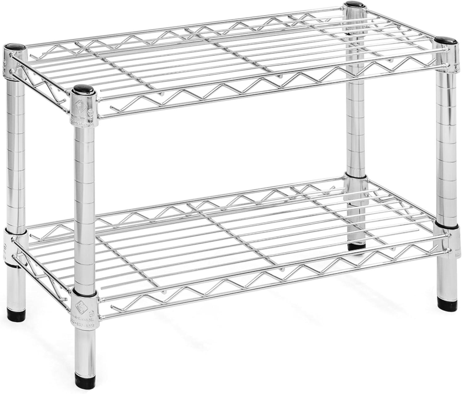 Shelving.com Chrome Wire Shelving with 2 Tier Shelves -