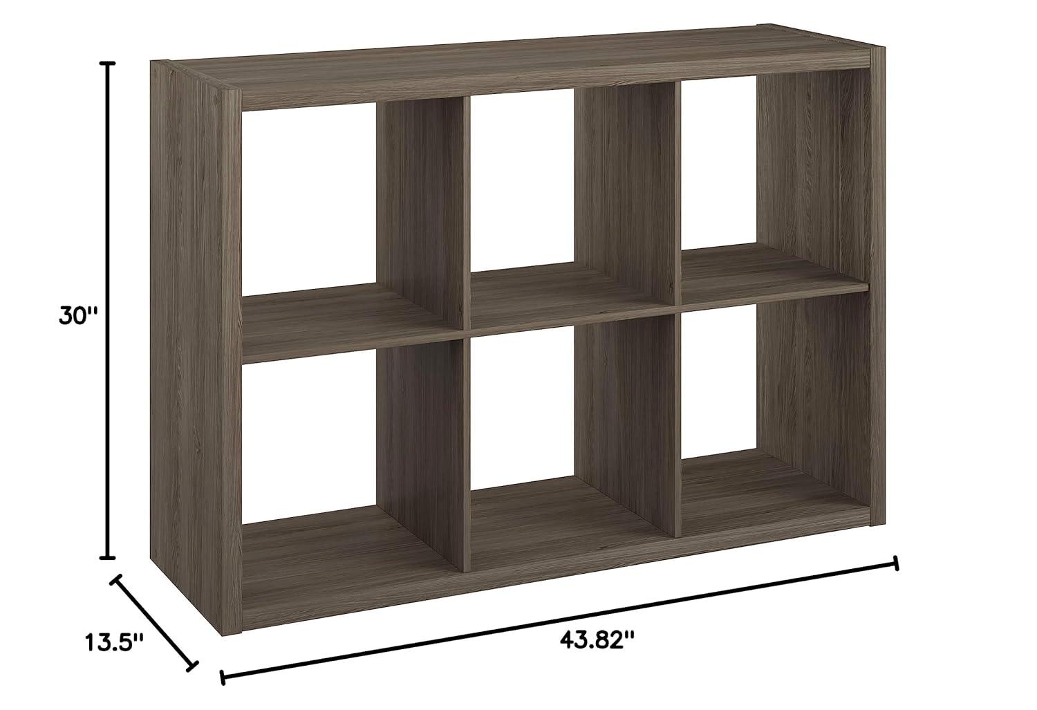ClosetMaid 6 Cube Organizer Shelf in Graphite Gray Finish - ClosetMaid