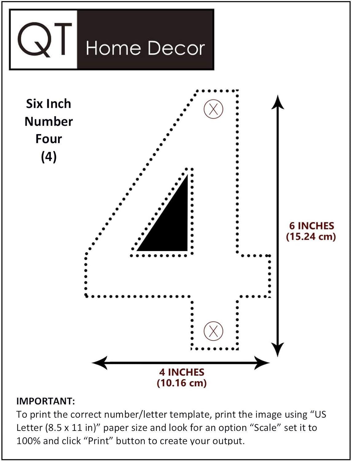 Barton 6" House Number 304 Stainless Steel Satin Floating Address House Home Number Sign