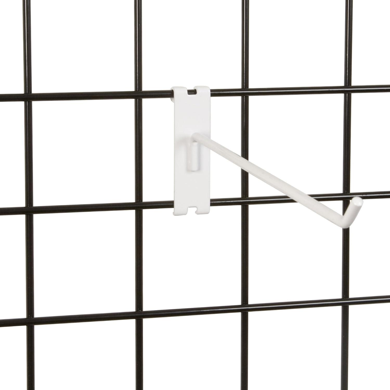 White Standard Duty 4" Gridwall Display Hooks - 50 Pack
