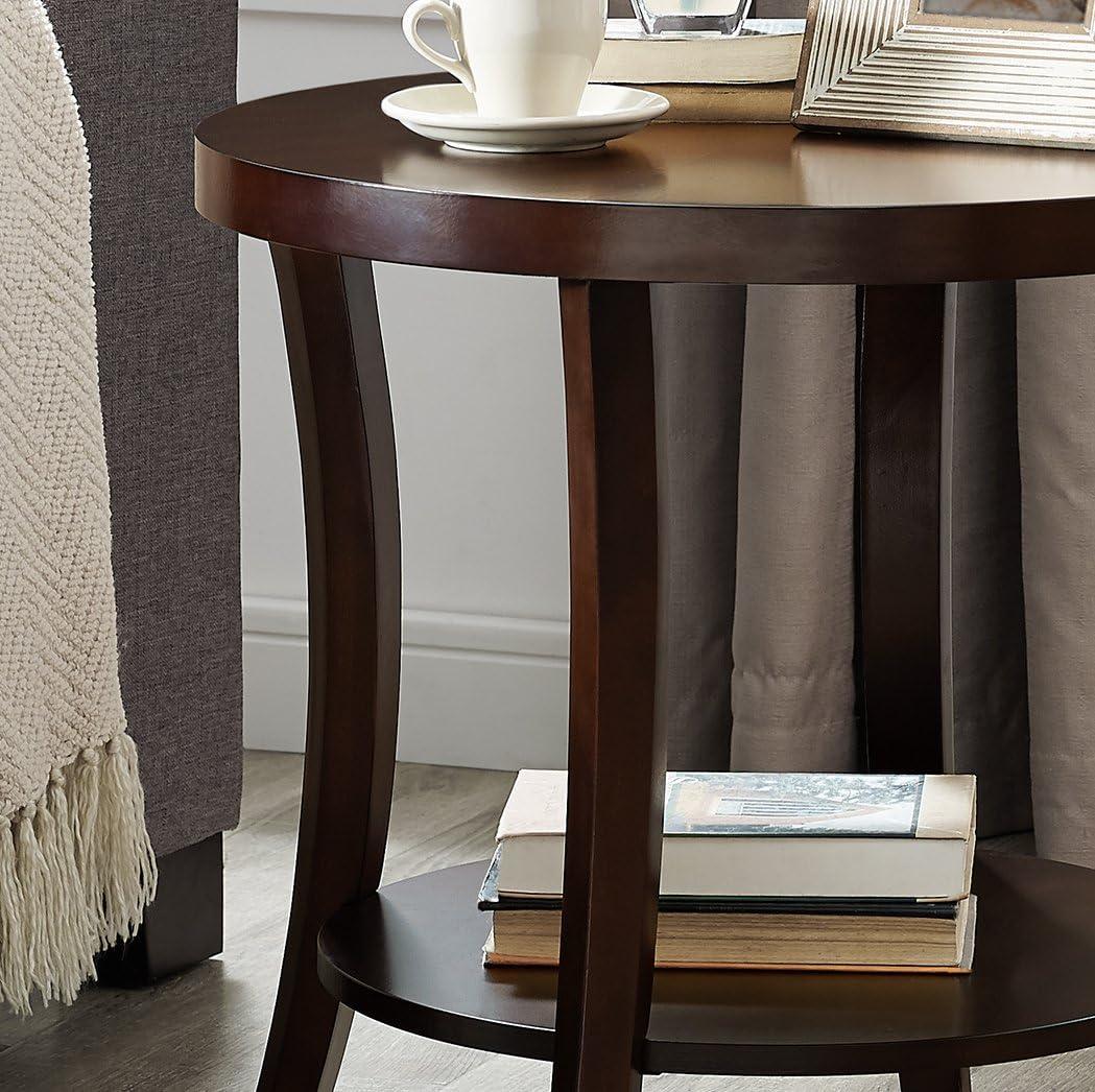 Roundhill Furniture Perth Contemporary Wood End Table in Espresso