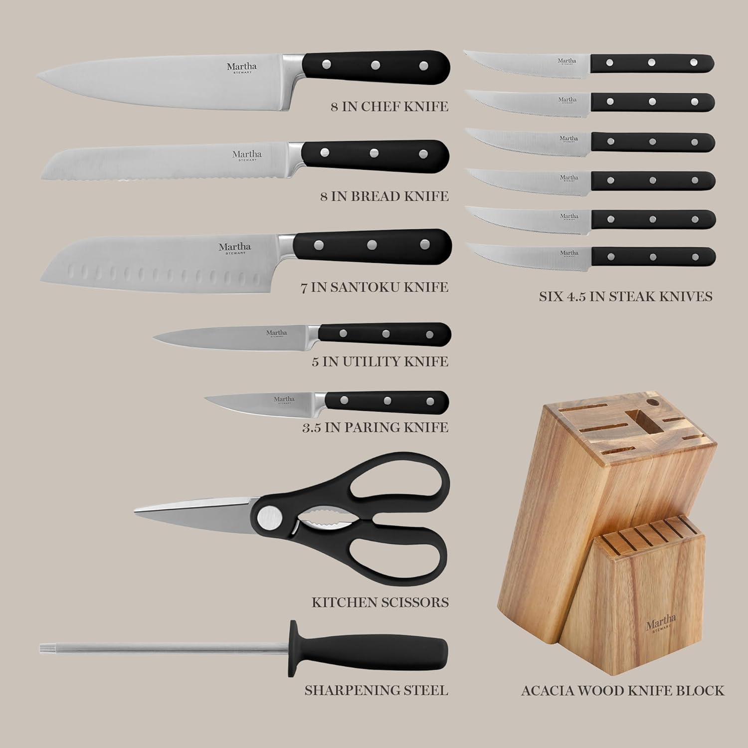 Martha Stewart 14 Piece Knife Block Set