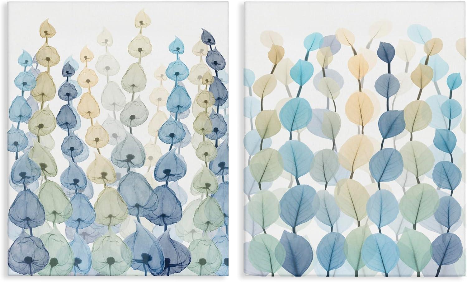 Stupell Industries Seaweeds And Ocean Plants Blue Green Pattern Designs Gallery Wrapped Canvas Wall Art 2pc Set, 16 x 20