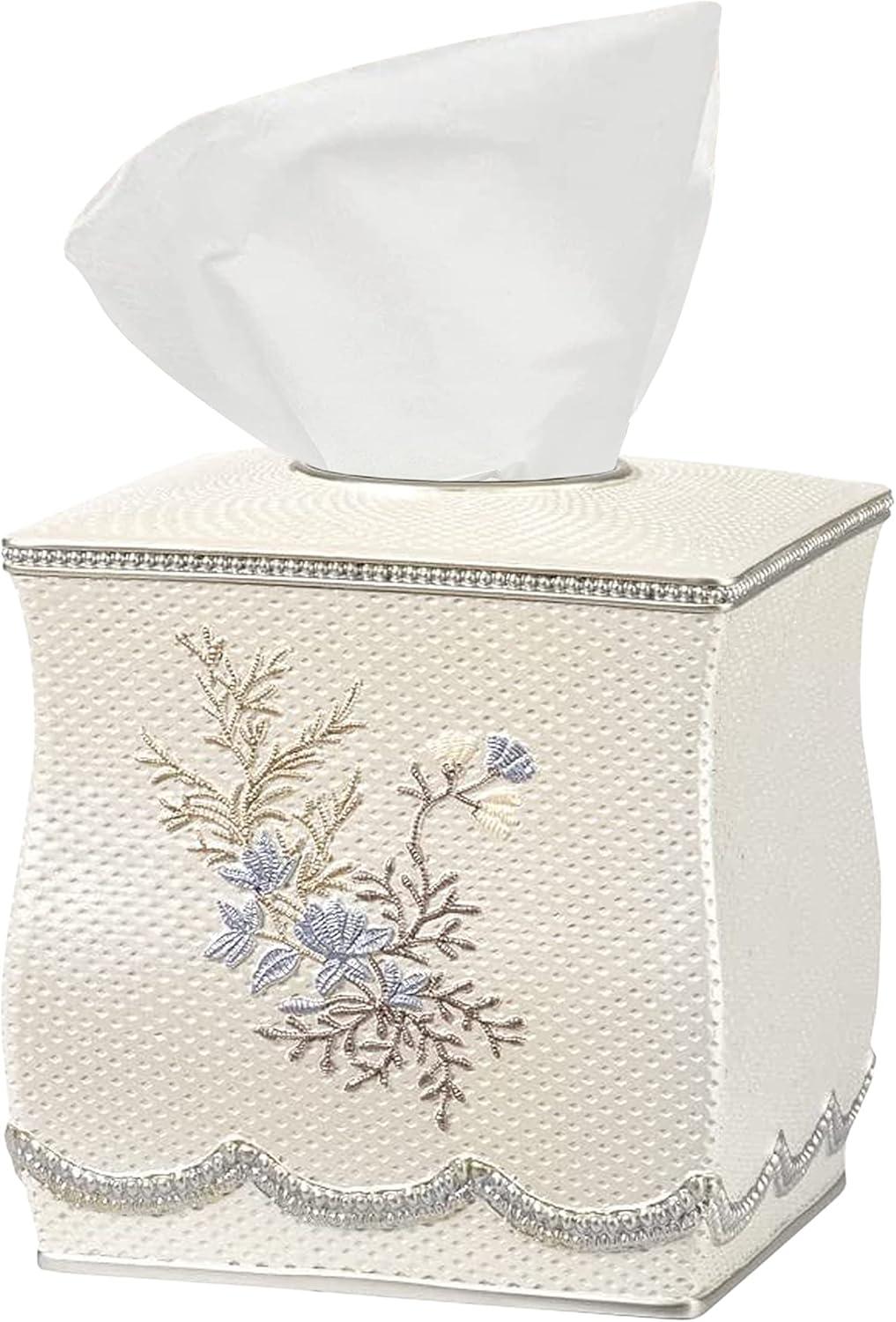 Popular Bath Capri, Tissue Box, Beige