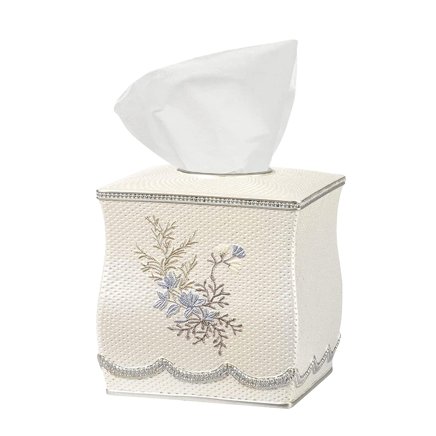 Popular Bath Capri, Tissue Box, Beige