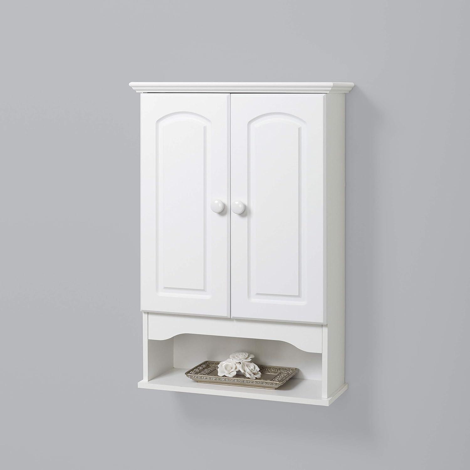 Classic Hartford Bright White 2-Door Wall Cabinet with Adjustable Shelves