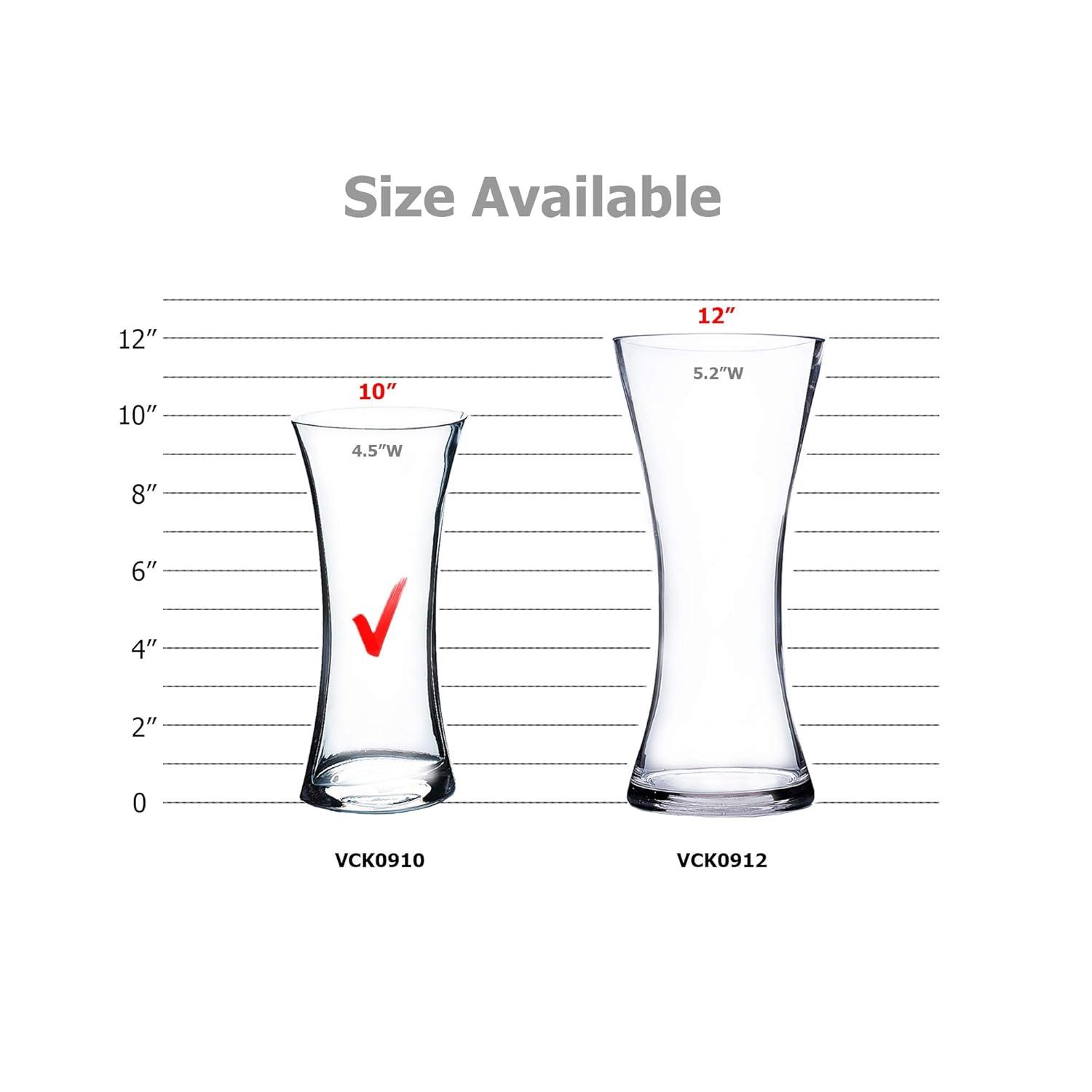 CC Home Furnishings 10" Clear Solid Flared Glass Vase