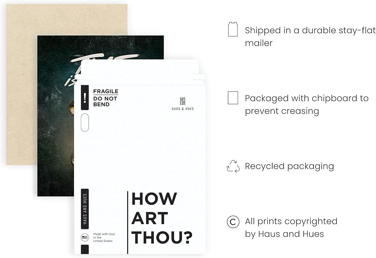 HAUS AND HUES Money Posters for Men - Work Inspirational Quotes Wall Art, Money Art for Wall, Motivational Business Quotes Print, Hustle Wall Art for Bedroom Inspiration (12x16 Unframed)