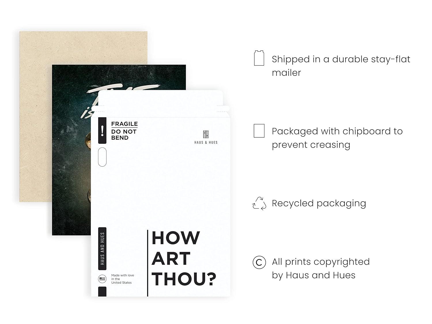 HAUS AND HUES Money Posters for Men - Work Inspirational Quotes Wall Art, Money Art for Wall, Motivational Business Quotes Print, Hustle Wall Art for Bedroom Inspiration (12x16 Unframed)