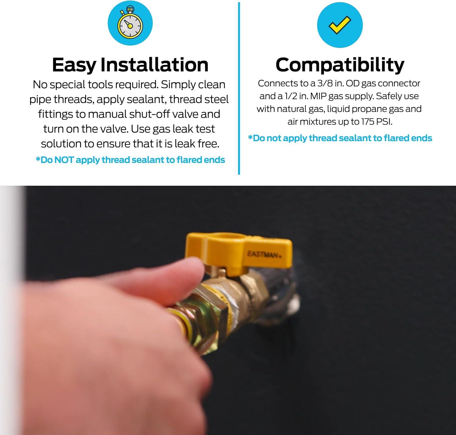 BrassCraft Magne Flo 3/8 in. Flare X 1/2 in. FIP Brass Gas Ball Valve