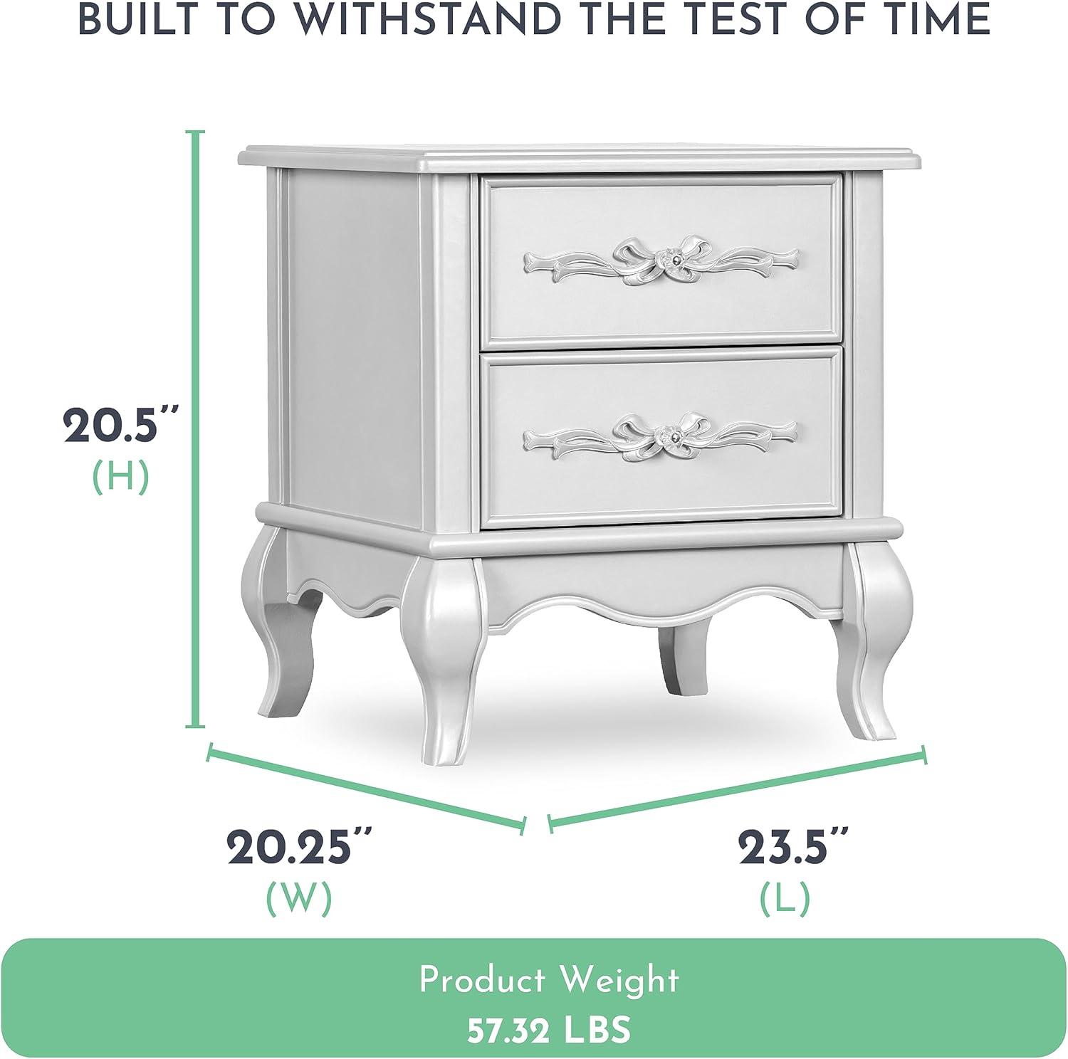 Evolur Aurora 2 Drawer Nightstand & Reviews | Wayfair