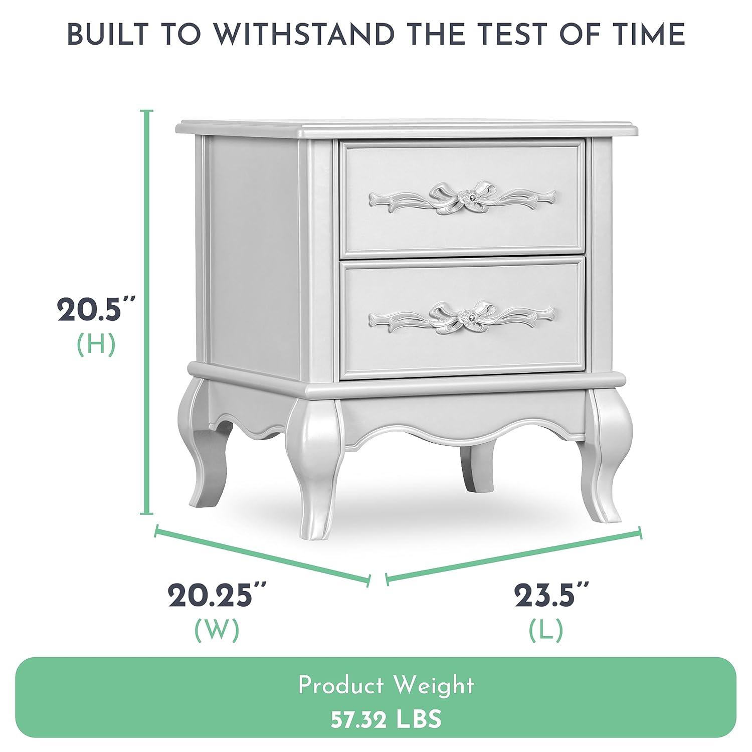 Evolur Aurora 2 Drawer Nightstand & Reviews | Wayfair