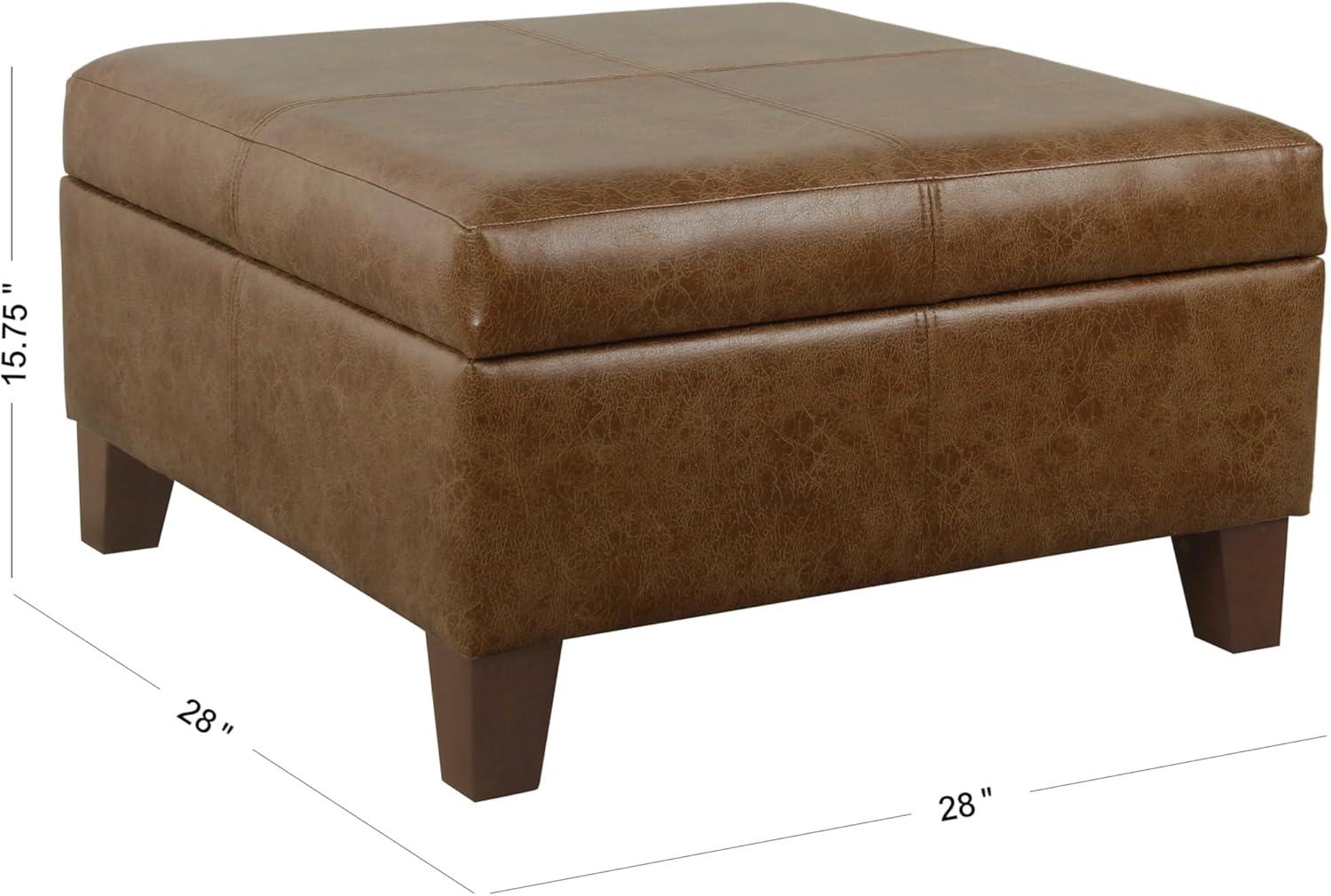 Luxury Large Square Storage Ottoman - HomePop