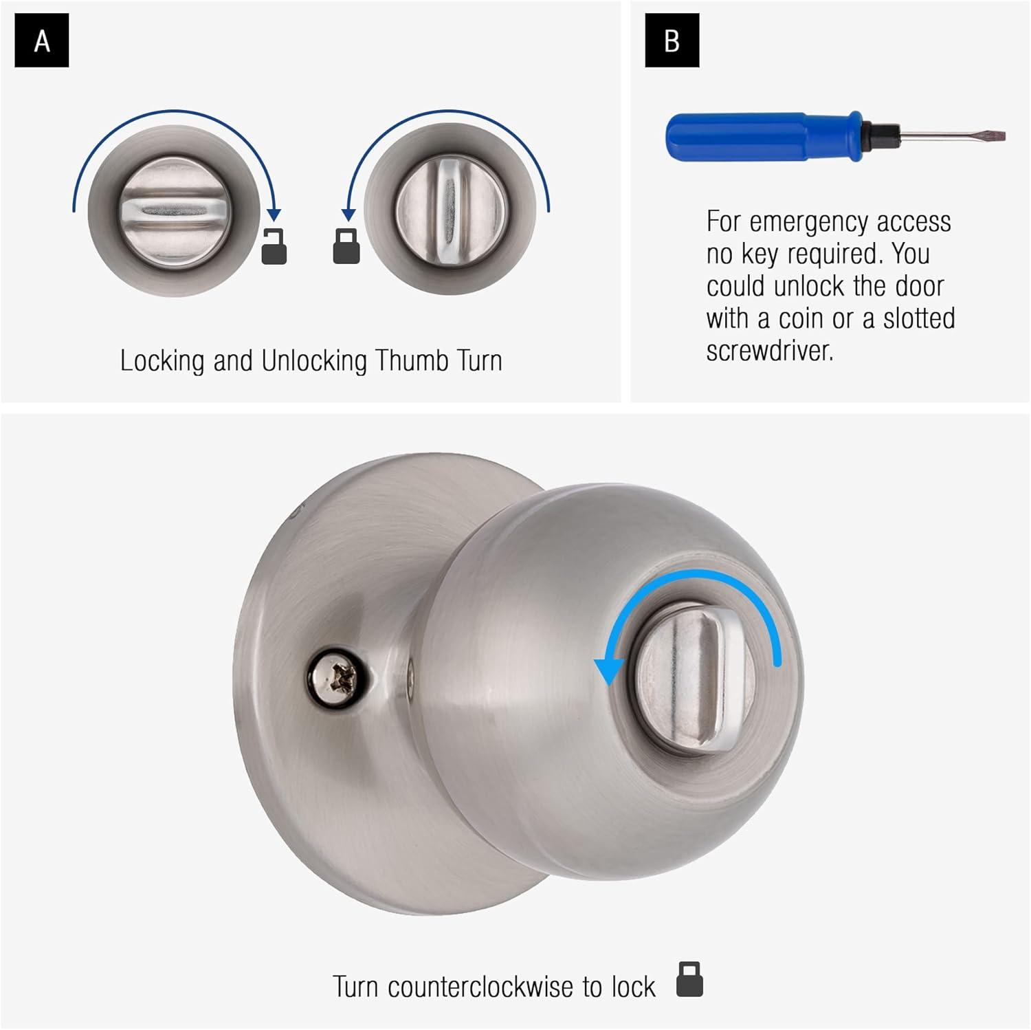 Brinks Raleigh Series Privacy Transitional Ball Knob