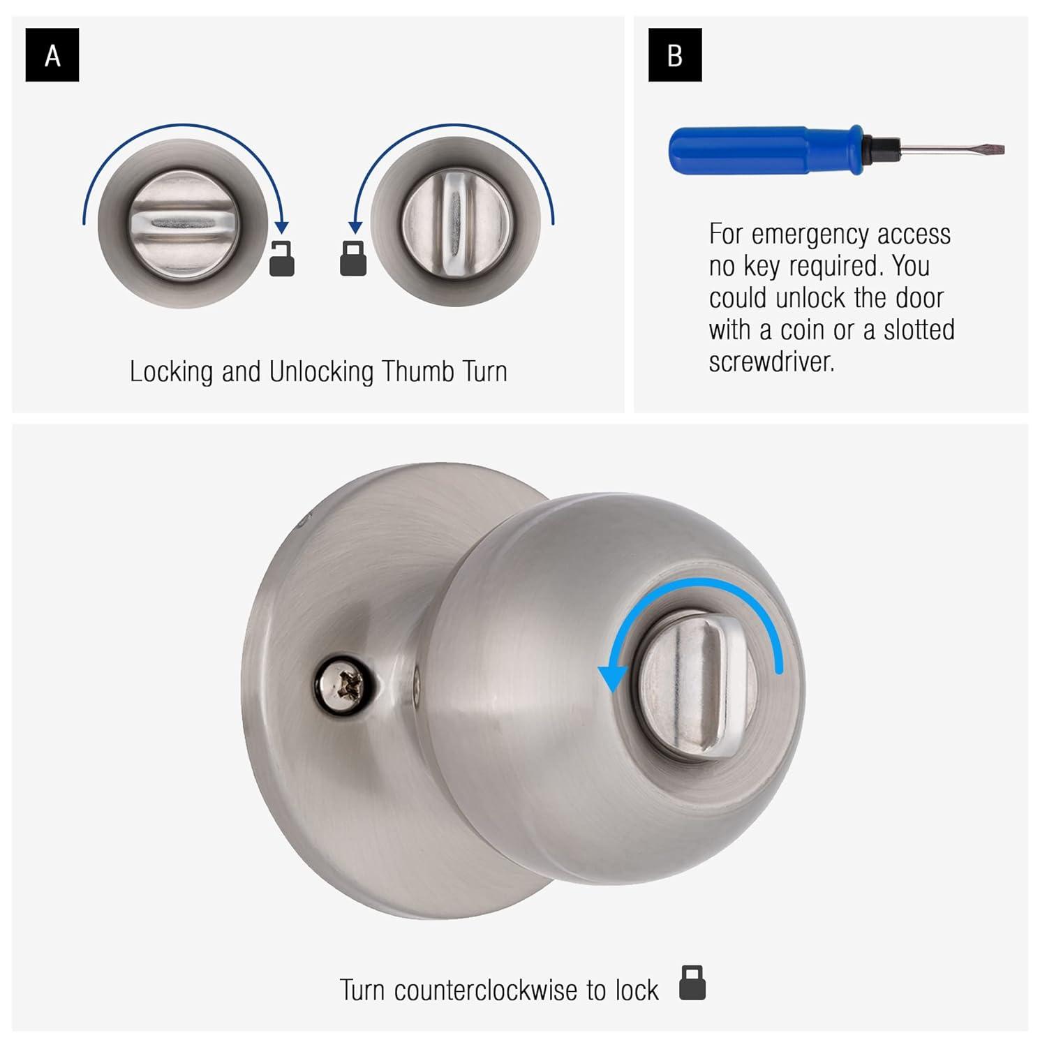 Brinks Raleigh Series Privacy Transitional Ball Knob