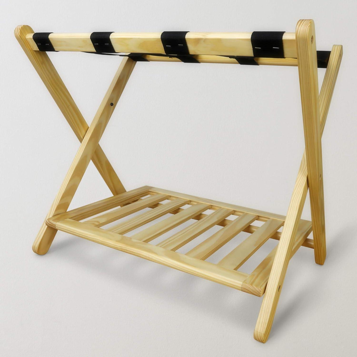 WRIWON Luggage Rack, 26.75" Wide with Shelf