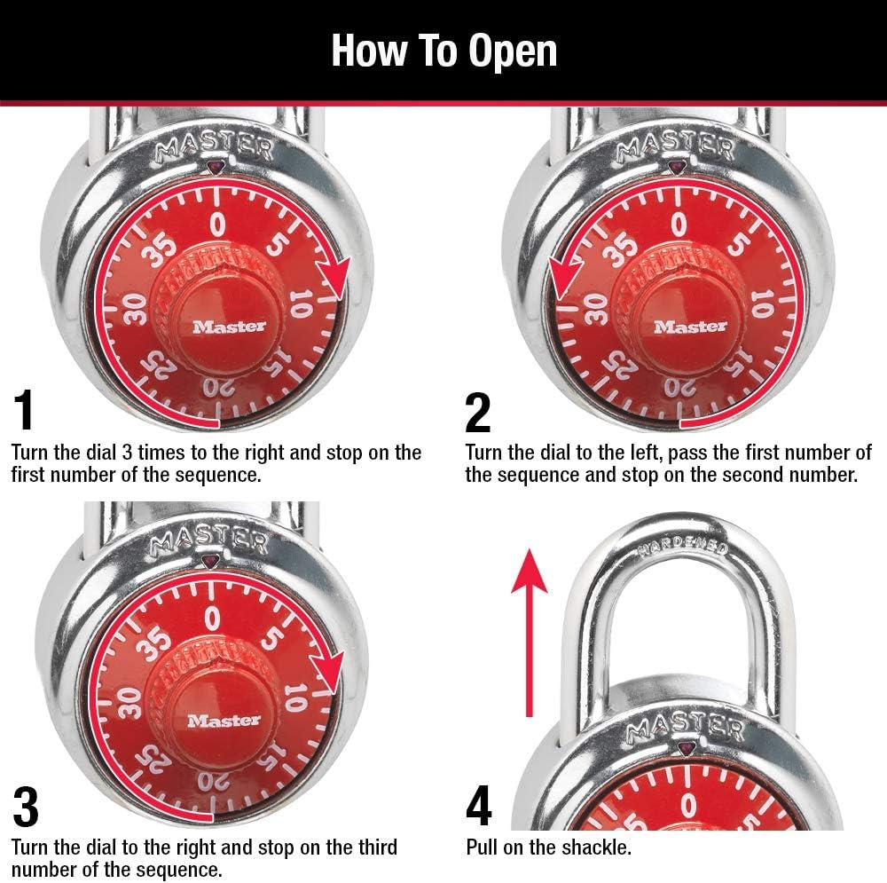 Master Lock 2 in. H X 7/8 in. W X 1-7/8 in. L Steel 3-Dial Combination Padlock