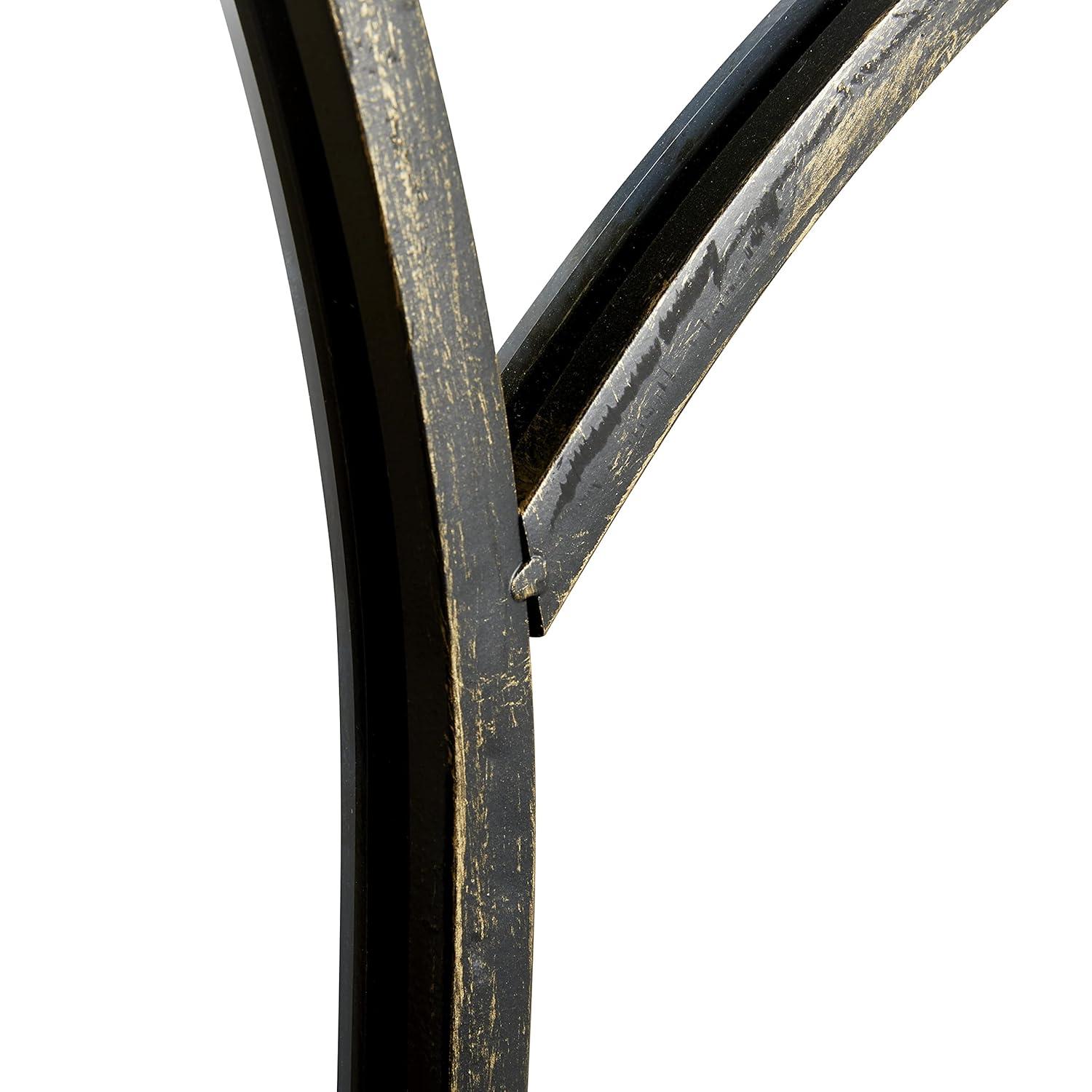 CosmoLiving by Cosmopolitan 3 Overlapping Round Gold Metal, Glamorous and Contemporary Wall Mirror, 27"W x 39"H