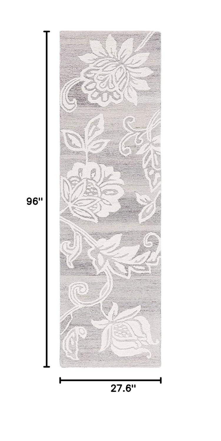 Jardin JAR731 Hand Tufted Runner Rug - Grey/Ivory - 2'3"x8' - Safavieh.