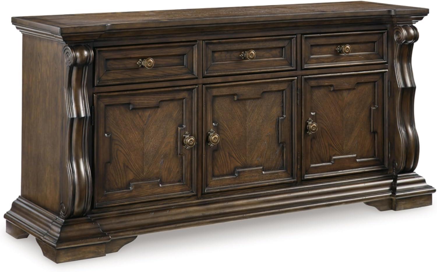 Ashley Furniture Maylee Dark Brown Dining Buffet