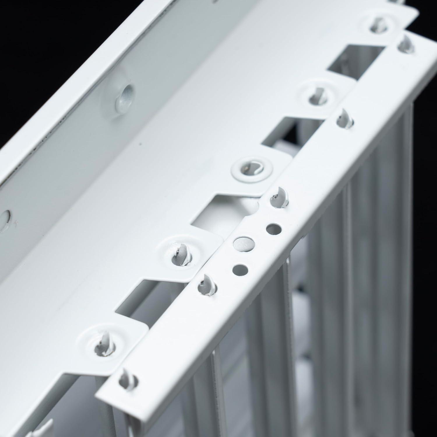 Fits 14x4 Duct Opening Aluminum 1-WAY Adjustable Air Supply Grille by Handua | Curved Blade Register Vent Cover for Sidewall & Ceiling | White | Outer Size: 15.75" X 5.75"