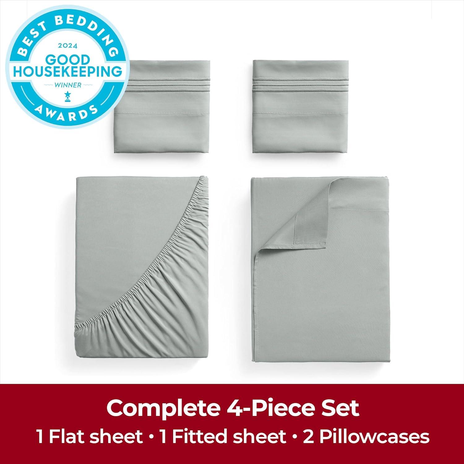 4 Piece Microfiber Sheet Set - Mellanni