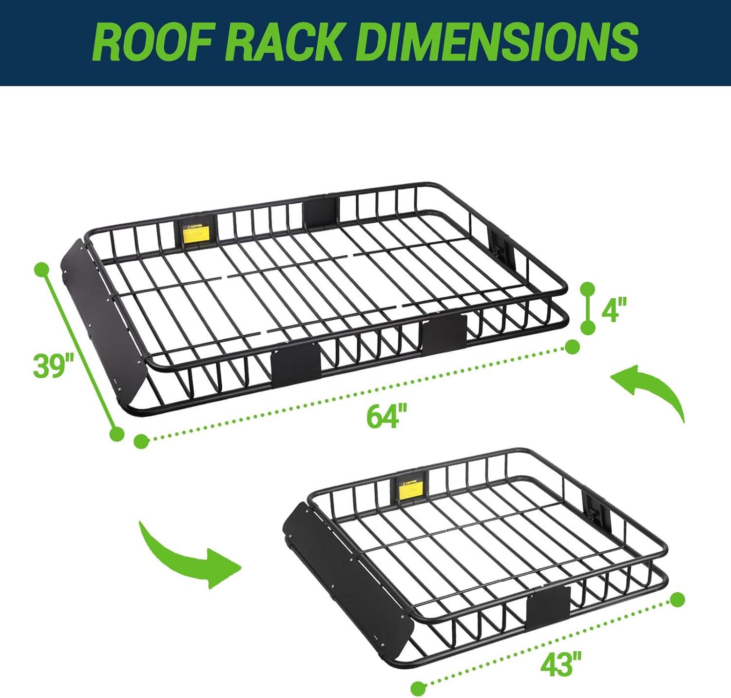 Universal Roof Rack Cargo Carrier Basket Rooftop Luggage Holder Carrier Basket For Camping Traveling