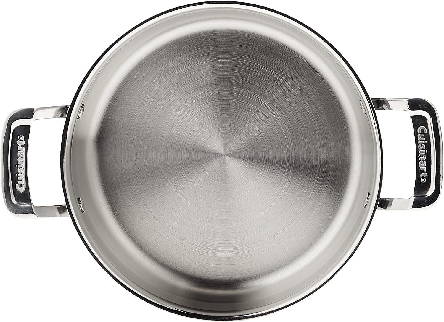 Brushed Stainless Steel 3-Quart Induction Ready Casserole