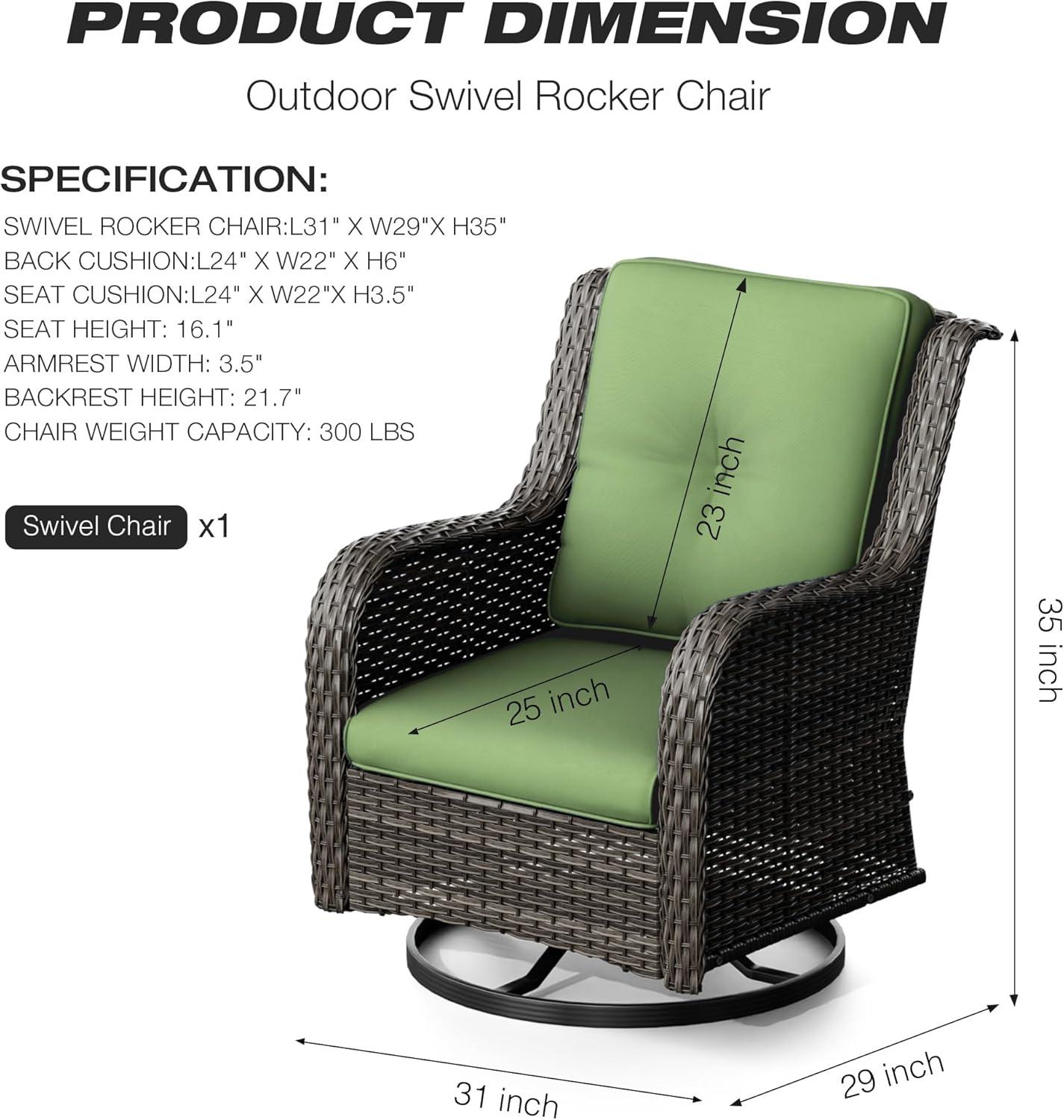 COZYWOR Outdoor Dining Armchair with Cushion
