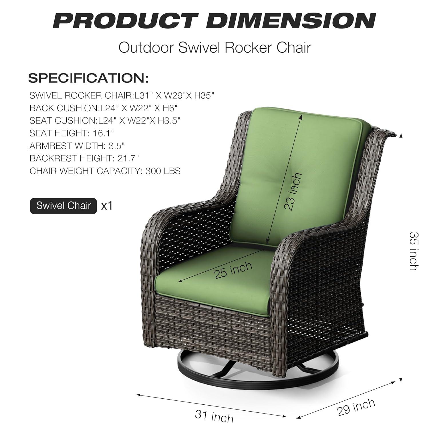 COZYWOR Outdoor Dining Armchair with Cushion