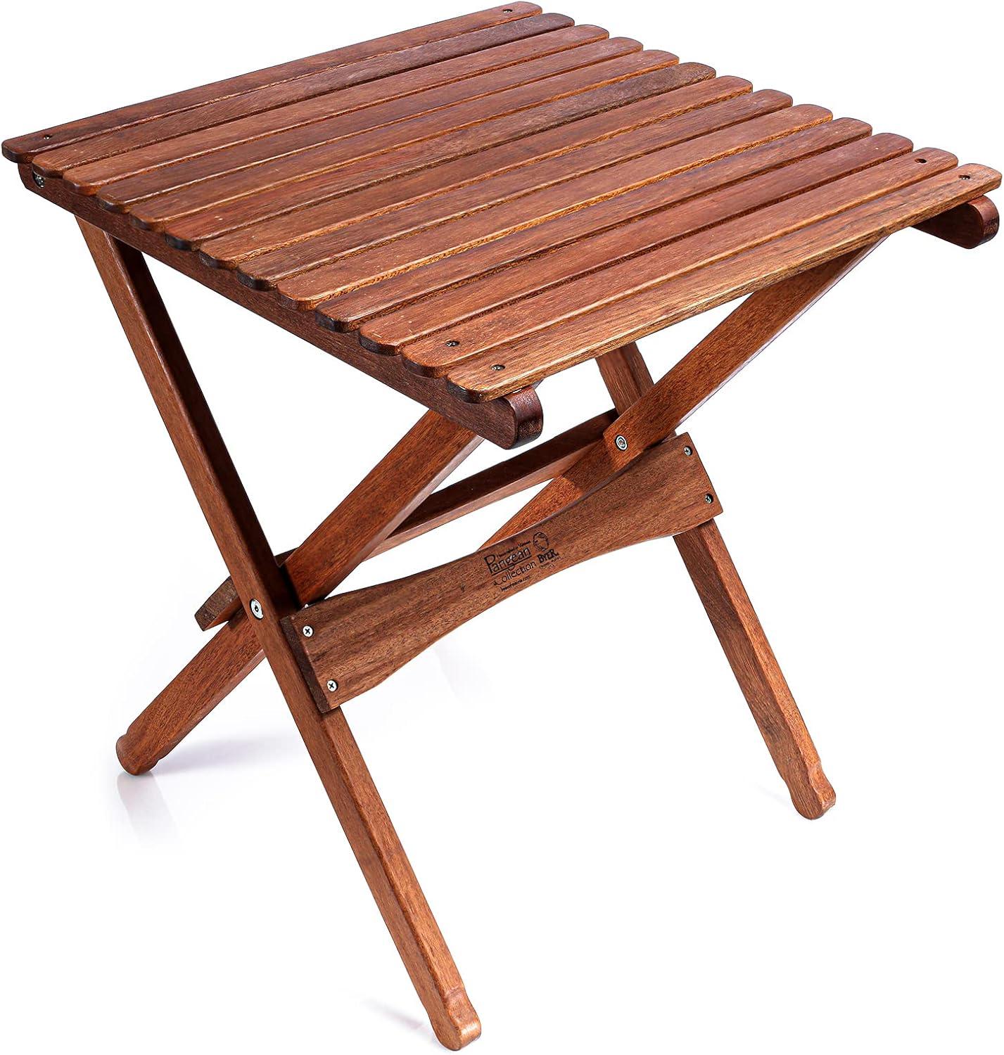 Pangean Nomad Folding Hardwood Table for Indoor/Outdoor Use